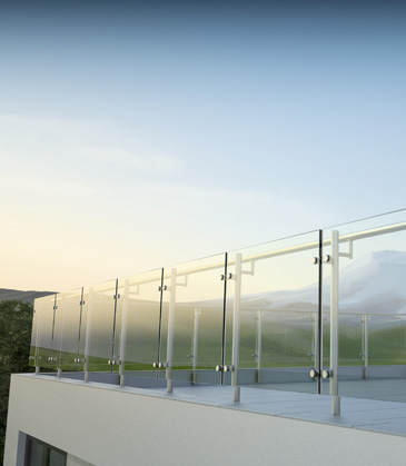 Glass Modular Round Balustrade